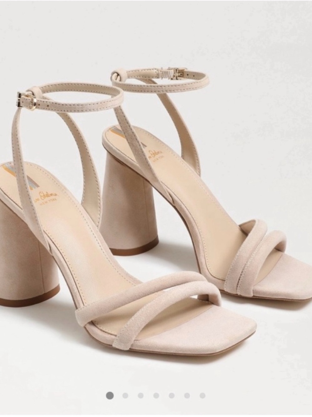 Sam Edelman Strappy block sandal heels  in cappuccino suede size 10 NEW in box